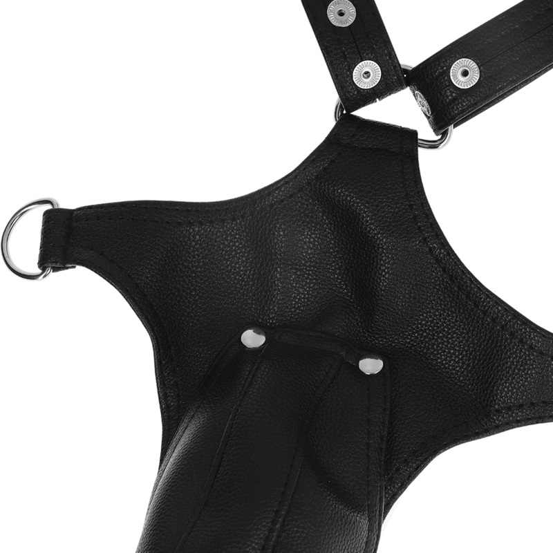 Awaken your daring side with our one-piece body harness! Mad... Fetish Submissive - Jock Strap Male Harness - Black photo-4