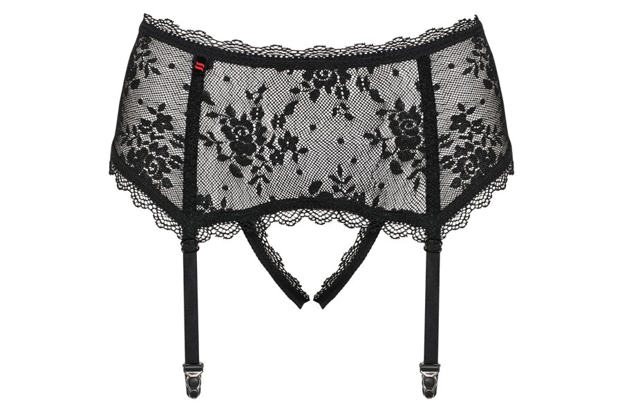 Are you looking for sexy, feminine garter belt which will be... Obsessive - Behindy Garter Belt - Black - S/M photo-7