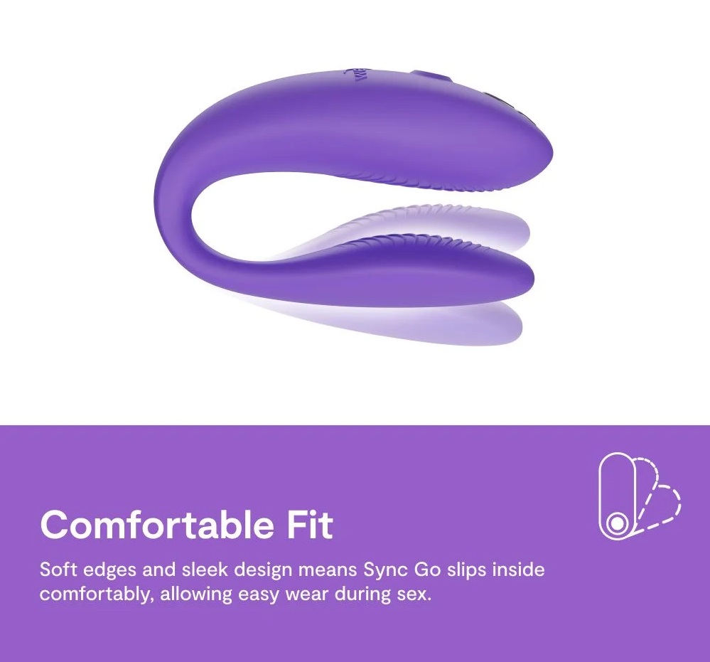 Sync Go is made for couples on the move – its sleek travel c... We-Vibe - Sync Go - Light Purple photo-4