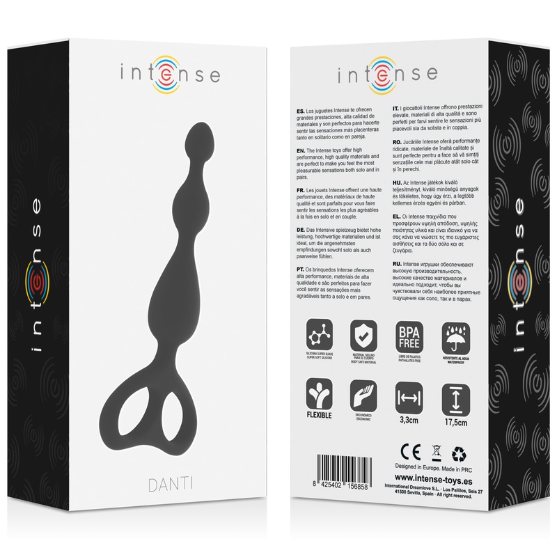 Intensify your pleasure with Intese toys, a classic concept ... Intense - Danti Anal Beads - Black photo-6