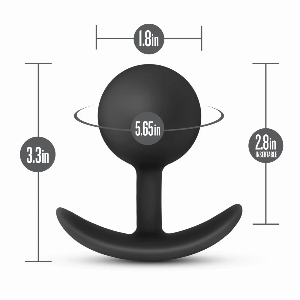 The Vibra Plug's inner weight rolls with your movement t... Anal Adventures - Platinum Vibra Plug - Black photo-8