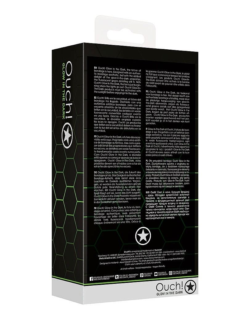 Ouch! Glow in the Dark, the future of bondage is here. Desig... Ouch - Glow In Dark Rope 5m - Green photo-5