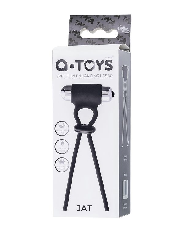 Pulling lasso will allow you to quickly achieve the desired ... A-Toys - Jet Vibro Lasso Ring - Black photo-8