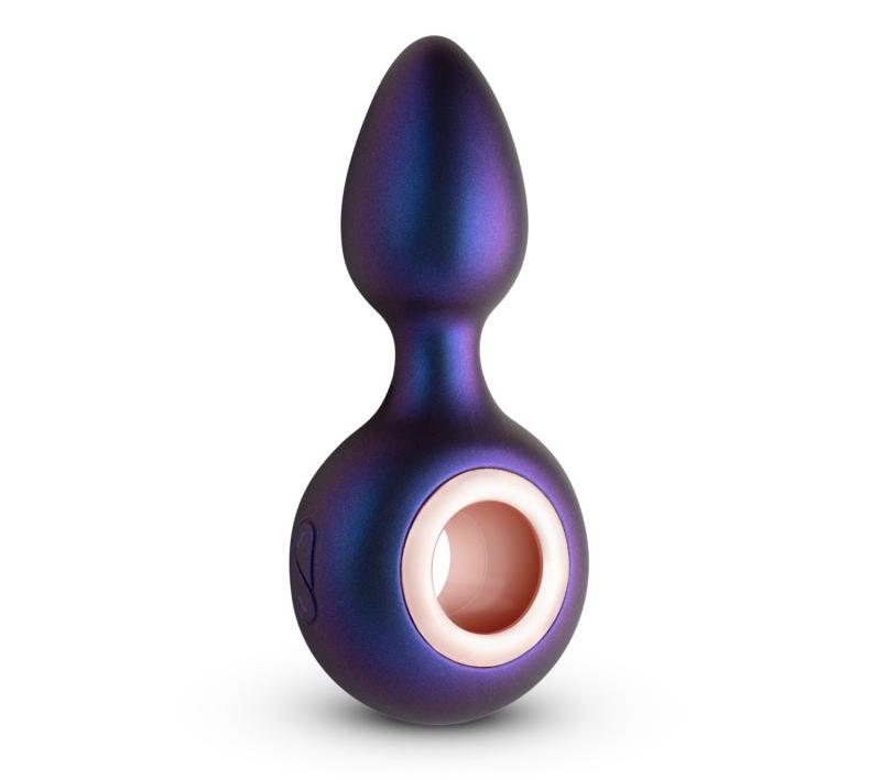 Experience great anal stimulation with this stylish vibratin... Hueman - Deep Space Vibro Plug - Purple photo-2