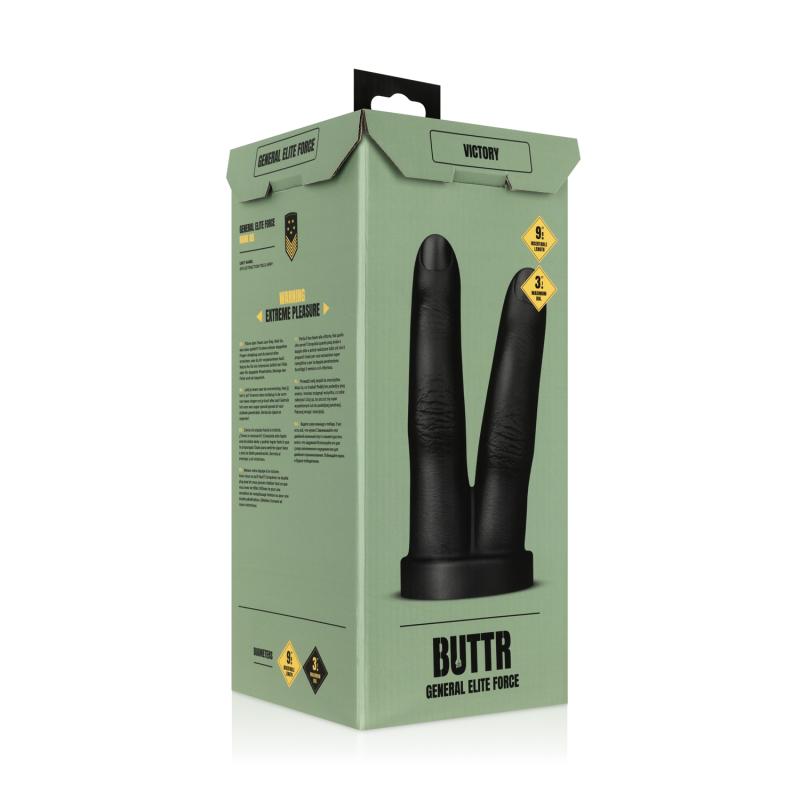 The double finger butt plug by BUTTR is something you don BUTTR - Victory Fingers Butt Plug - Black photo-9