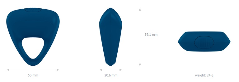 ovo B9 is made of 100% body safe silicone, with soft and... Ovo - B9 Vibro Ring - Blue photo-4