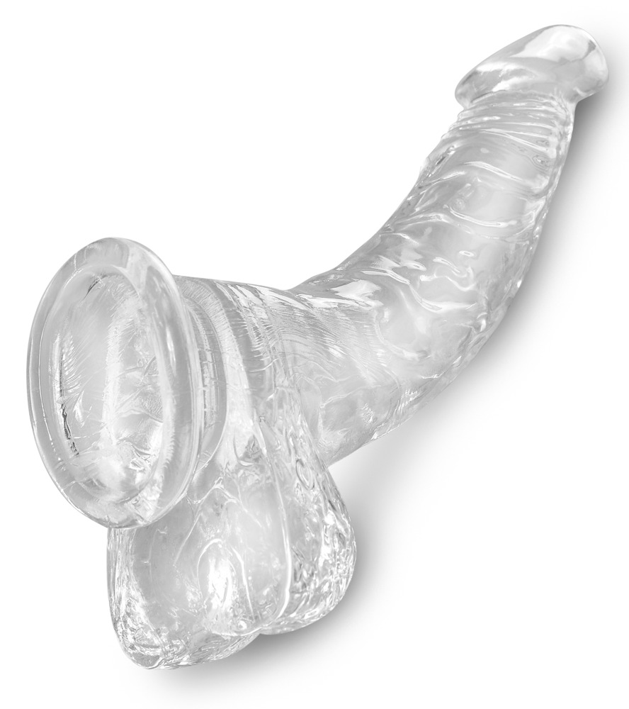 The King Cock Clear 7.5 in. Dildo combines a translucent dil... King Cock - 7.5" Cock w Balls - Clear photo-3