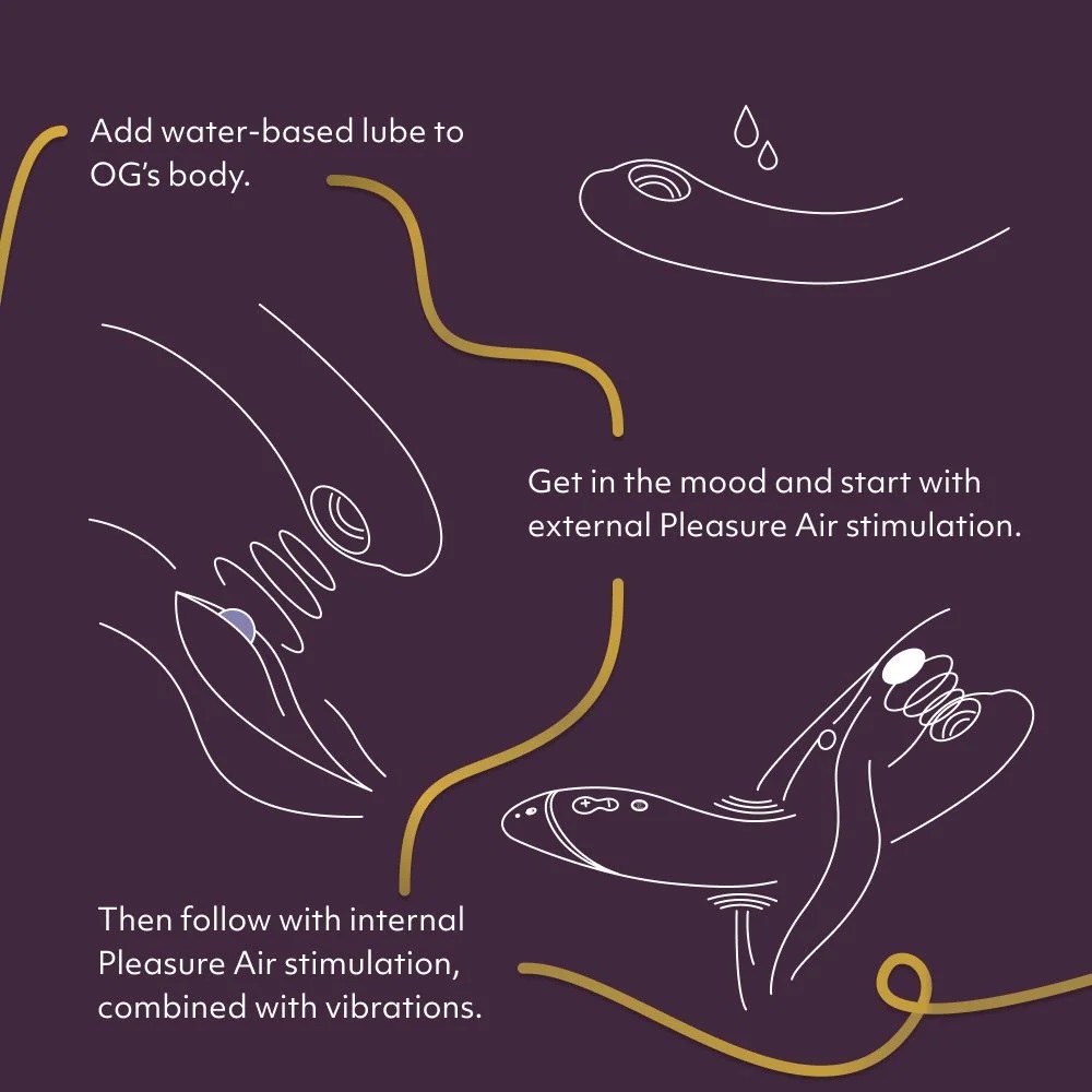 Womanizer OG is the first Pleasure Air G-spot vibrator, comb... Womanizer - OG Pleasure Air G-Spot Vibrator - Aubergine photo-6