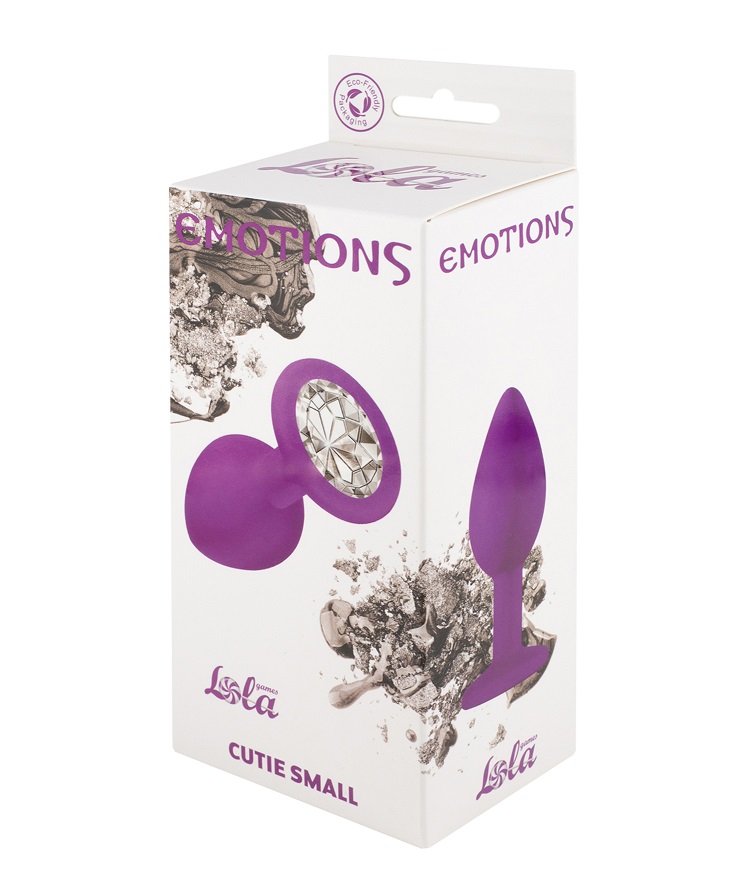 Cone-shaped anal plug, made of hypoallergenic silicone and d... Lola Games - Emotions Anal Plug S - Purple/Clear photo-4