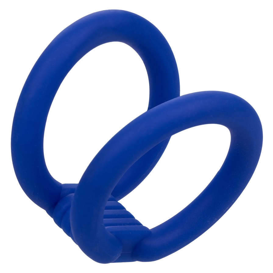 Explore new uncharted territories of pleasure with the plush... CEN - Admiral Dual Cock Cage - Blue photo-4