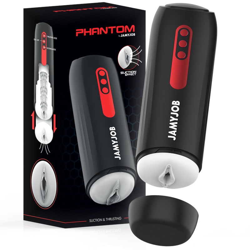 The PHANTOM automatic mouth-shaped masturbator fo... Jamyjob - Phantom Thrusting Suction Masturbator photo-7