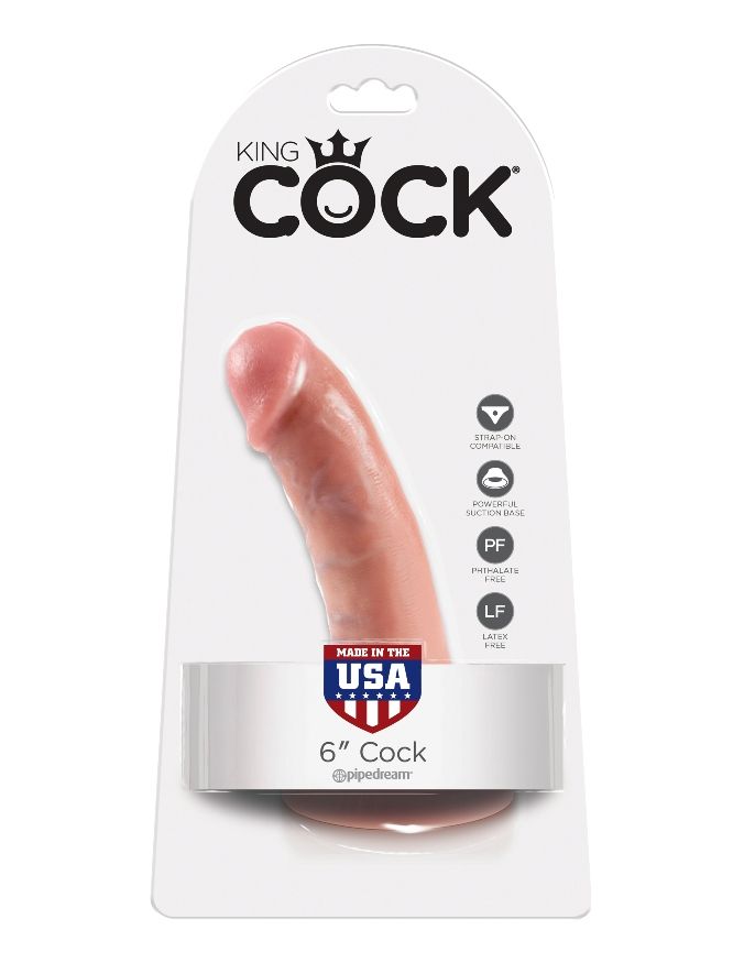 Do you want your first dildo to look and feel just like the ... King Cock - Cock 6″ - Flesh photo-9