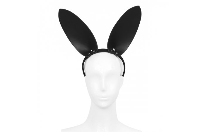 Unleash your playful side with these PU leather rabbit ears ... Kiotos - Bunny Ears Headband - Black photo-5