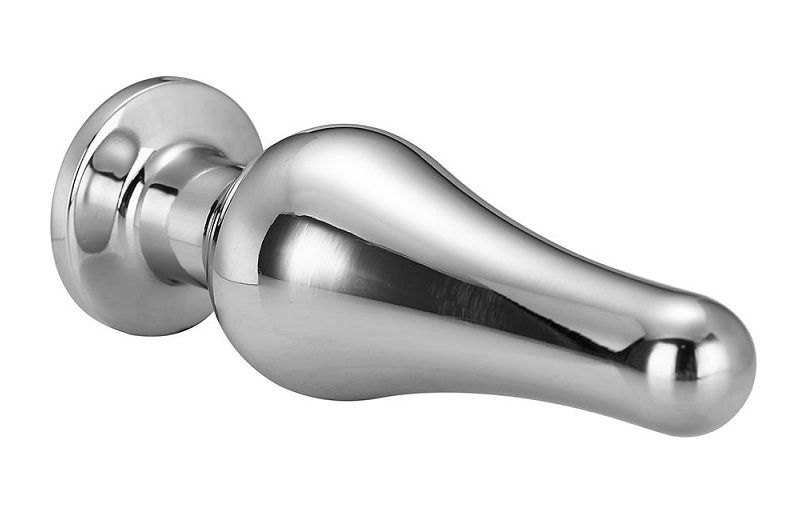 The Gleaming Love collection presents this conical shaped an... Dreamtoys - Gleaming Love Pleasure Plug M - Silver photo-2