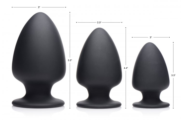 Available in 3 sizes, this squeezable, bendable butt plug ma... Squeeze-It - Anal Plug M-size - Black photo-5