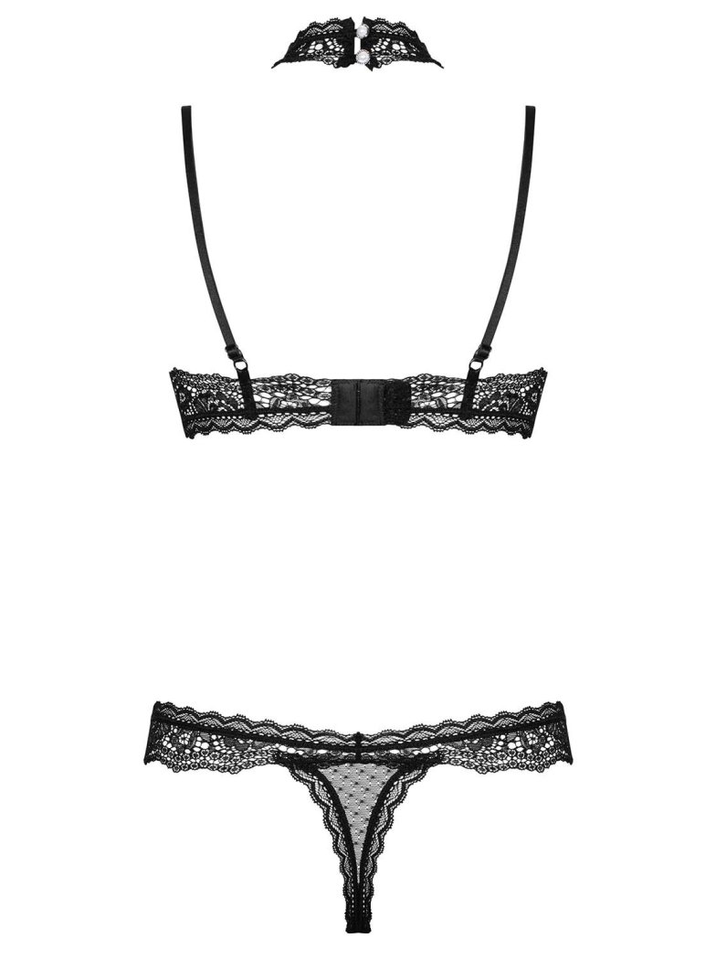 Open up to something new tonight. A bit of lace, femininity ... Obsessive - Claudusia Teddy - Black - L/XL photo-8