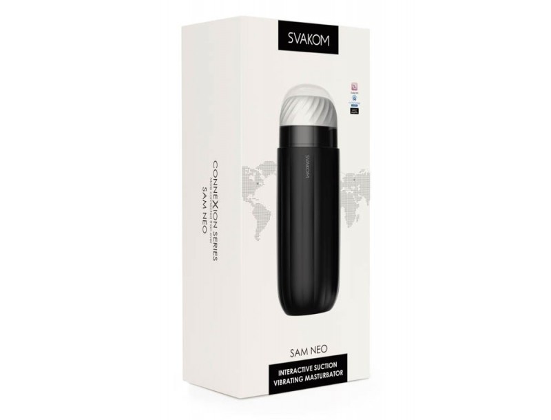 An exciting fusion of a vacuum-like effect and a vibrating f... SVAKOM - Sam Neo Interactive Masturbator - Black photo-9