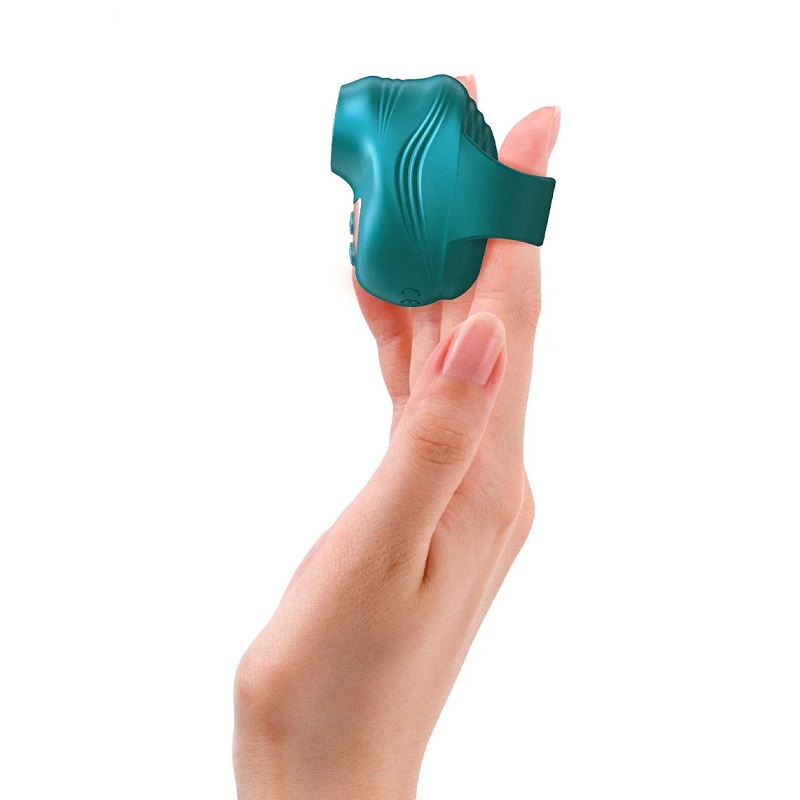 The cutest of them all! Just slip Kisscool onto your index f... Love to Love - Kisscool Tapping Vibrator - Teal photo-2