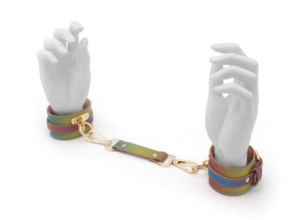These gorgeous rainbow coloured handcuffs are a must have fo... Kiotos - Hand Cuffs - Rainbow photo-2