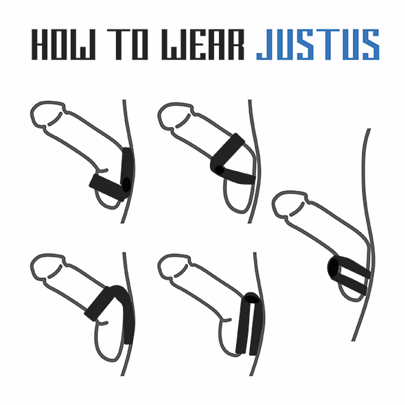 ROOSTER JUSTUS is a playful multifunctional, soft silicone, ... Velv'Or - Rooster Justus Ring - Black photo-5
