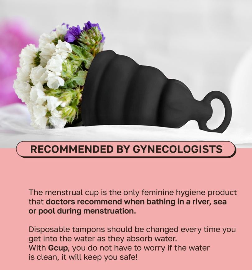 The menstrual cup Gcup has the shape of a bell. The main adv... Gvibe - Gcup - Mystic Noir photo-16