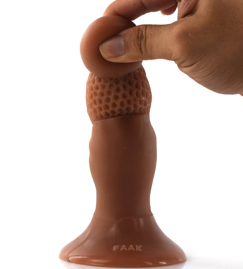 Dual layer silicone dildo, perfect softness and hardness, en... FAAK - Mushroom Dual Layer Dildo - Skin photo-3