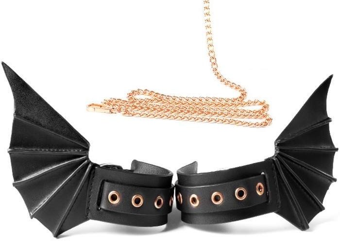 Luxury bondage cosplay sexy costume slave BDSM set with bat ... MT - Bat Halloween Bondage Set - Black photo-2