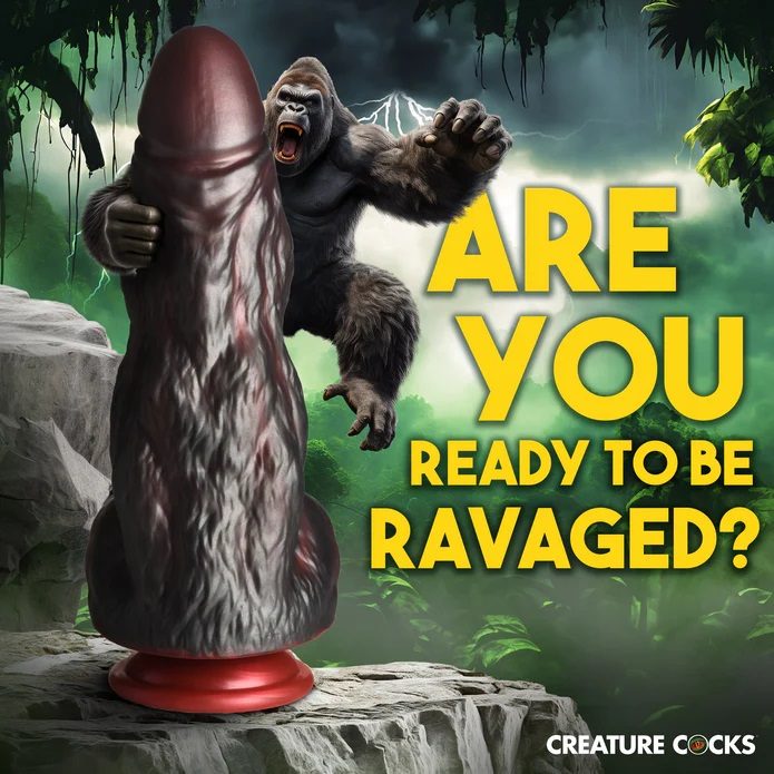 Dive into your wildest fantasies with the King Kong Dildo! T... Creature Cocks - King Kong Dildo - Black/Red photo-5
