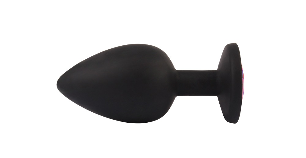 Anal Play and Training, Phthalates Free, Tapered Easy Entry ... Chisa - Booty Fantasy Gem Plug L - Black photo-4