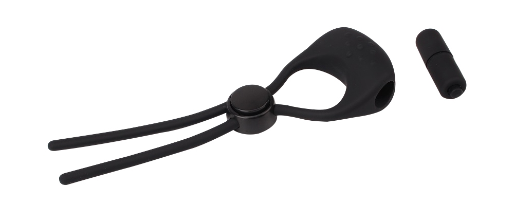 Powerful Vibrating Bullet, Easily Adjustable With Sliding Bu... Chisa - O Ring Tie - Black photo-2