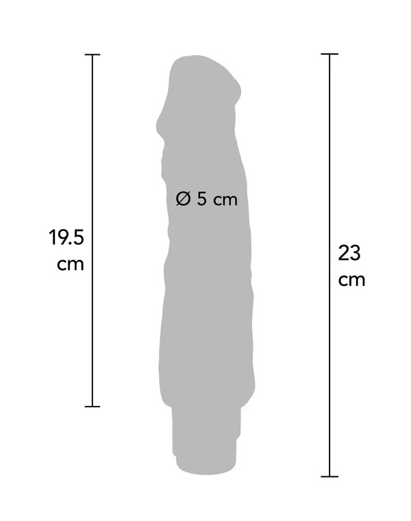 The Dual Density Big Vibrator 9 Inch is a premium, lifelike ... ToyJoy - Get Real Vibrator 23cm - Flesh photo-5