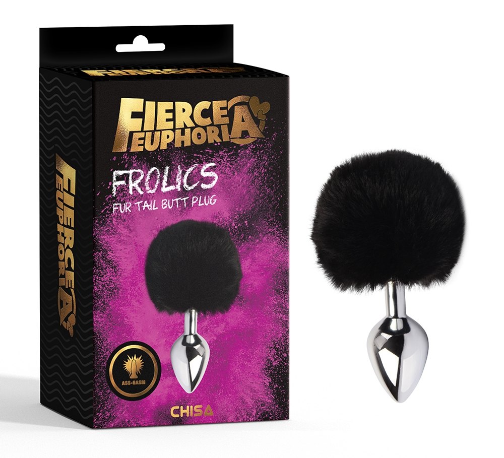Soft&bushy tail, Anal train, Tapered easy entry tip, Rolepla... Chisa - Frolics Tail Butt Plug - Black photo-4