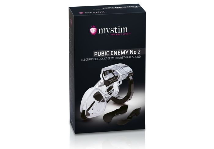 Your days of sexual liberty are over. The Pubic Enemy No2 wi... Mystim - Pubic Enemy No 2 Electro Cock Cage - Clear photo-9