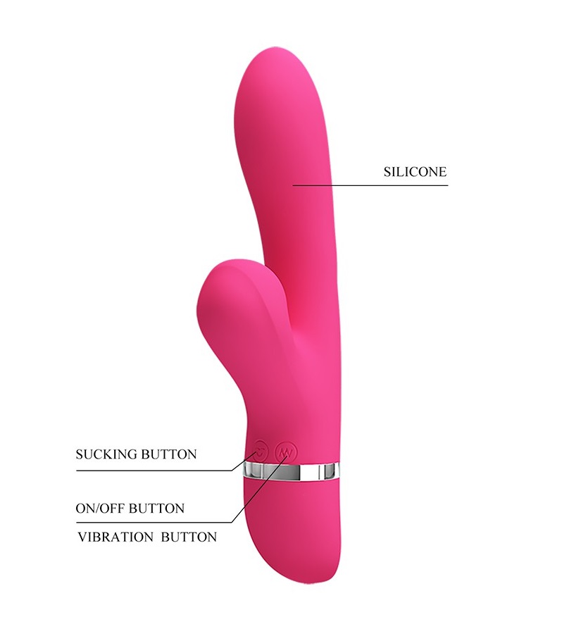 Do you wish that you could recreate that incredible feeling ... Pretty Love - Willow Rabbit Vibrator w Sucking - Pink photo-5