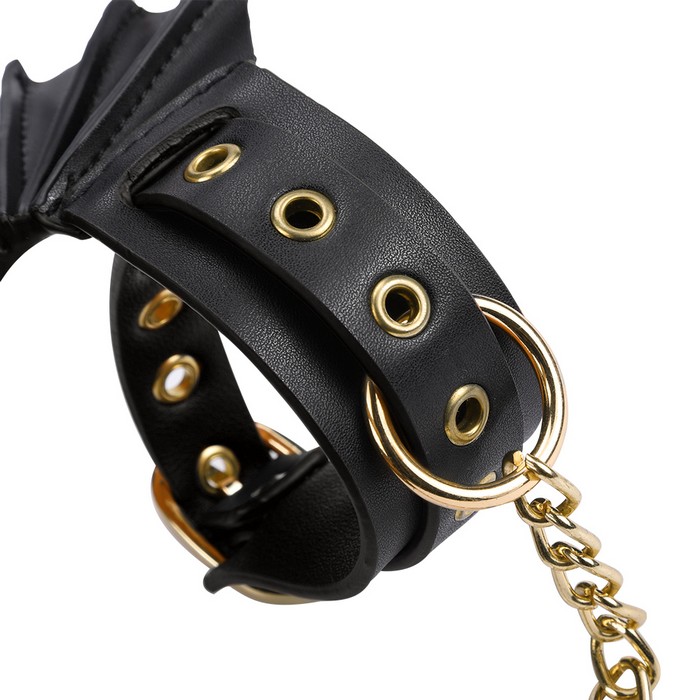 Luxury bondage cosplay sexy costume slave BDSM set with bat ... MT - Bat Halloween Bondage Set - Black photo-8