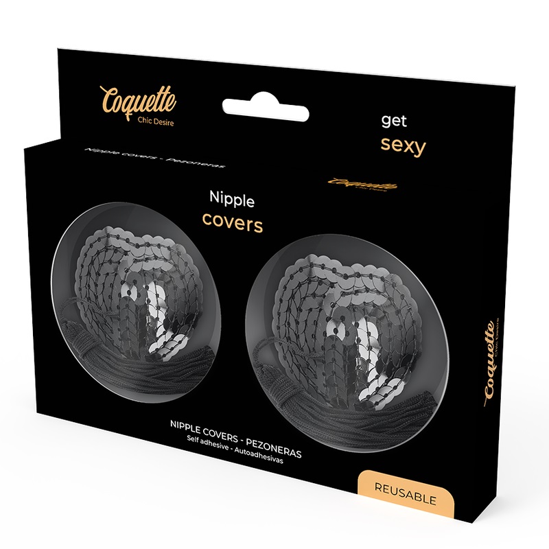 These beautiful nipple pasties from Coquette Chic Desire! Th... Coquette - Nipple Covers - Black photo-4