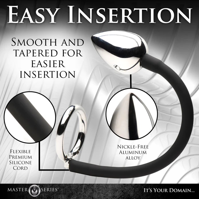 Enjoy a rock hard shaft and prostate stimulation with a sing... Master Series - Tug + Plug Cock Ball Ring photo-2