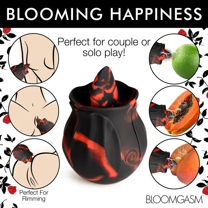 Prepare to blossom with pleasure as you take this tongue and... Bloomgasm - Black Kiss Rimming Rose photo-4