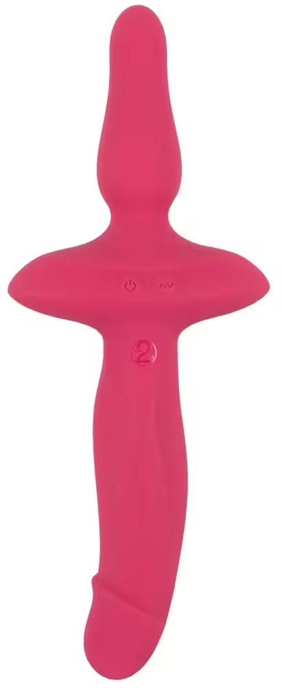 The handy double for every erotic occasion!
The 2in1 Vibrato... Couple Choise - 2in1 Vibrator w Butt Plug - Pink photo-4