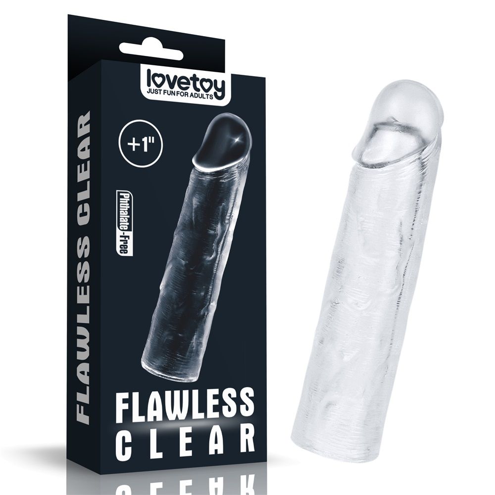 A sight for the most erotic of fantasies, LOVETOY shameless ... Lovetoy - Flawless Penis Sleeve Add 1'' - Clear photo-14