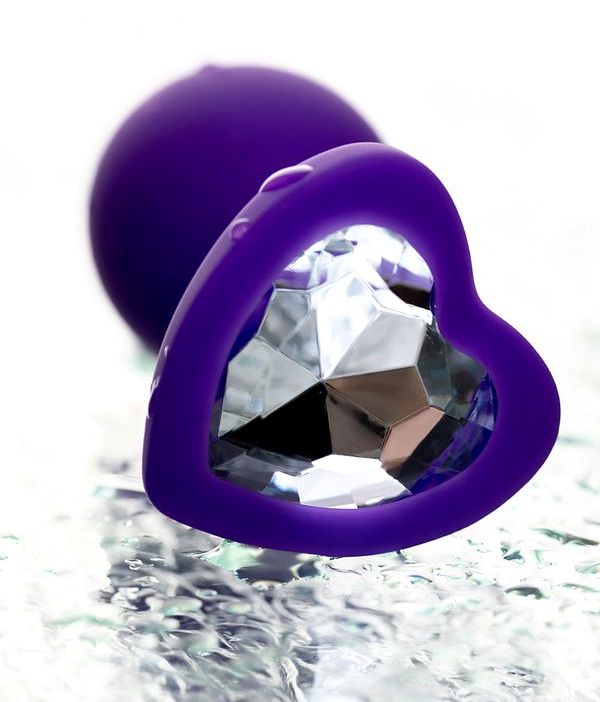 Romantic toy with a heart is a true declaration of love! A m... ToDo - Diamond Heart Anal Plug S - Purple photo-6