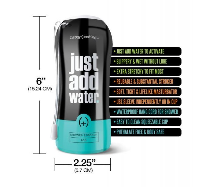 Just add water to activate, slippery and wet without lube an... Happy Ending - Just Add Water Ass Masturbator photo-3