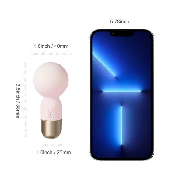 The cute, mini vibrating wand massager can be easily carried... Honey Play Box - Pokewan Mini Massager - Pink photo-2