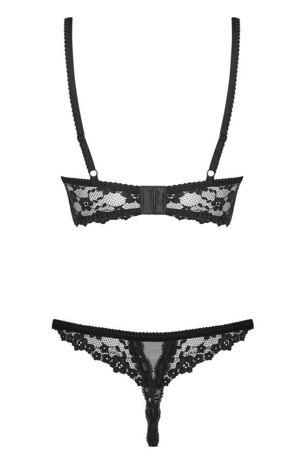 Sexy sets aren’t hot enough for you? Get ready for more. You... Obsessive - Letica 2 pcs Cupless Set - Black - L/XL photo-9