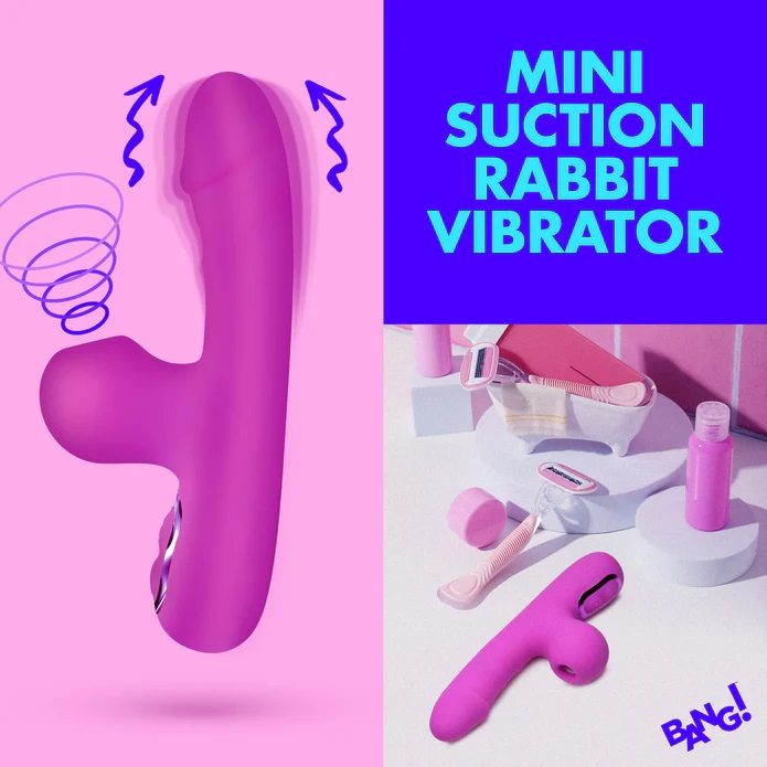 Get the buzz you've been begging for! The combination of... Bang! - Suction Rabbit Vibrator - Purple photo-6