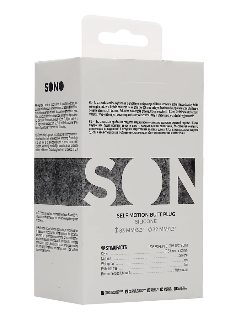 Spice up your day with SONO plug and play! Made from smooth ... Sono - #89 Self Motion Butt Plug - Black photo-7