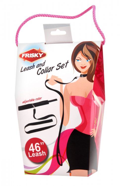 Allow yourself the freedom of relinquishing control with the... Frisky - Leash and Collar Set - Black photo-3