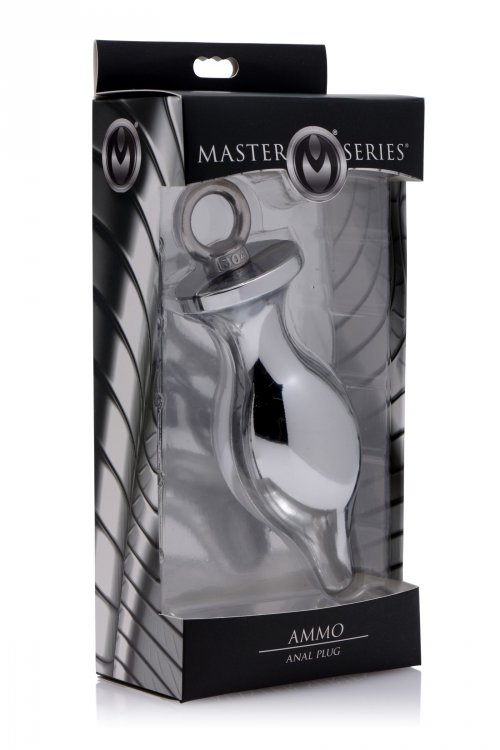 Plug up your play thing and put some weight on their asshole... Master Series - Ammo Anal Plug - Silver photo-4