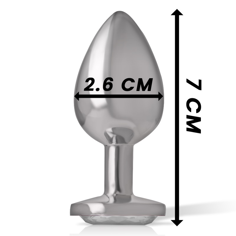 Let your buttocks shine with the anal plug from Intense, dec... Intense - Metal Heart Gem Plug S - Clear photo-4
