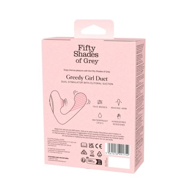 Indulge in the forbidden with the Fifty Shades of Grey Greed... Fifty Shades of Grey – Greedy Girl Duet Vibrator - Black photo-3